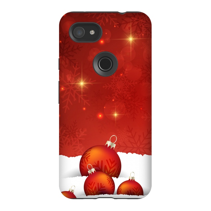 Pixel 3AXL StrongFit Red Christmas by Texnotropio
