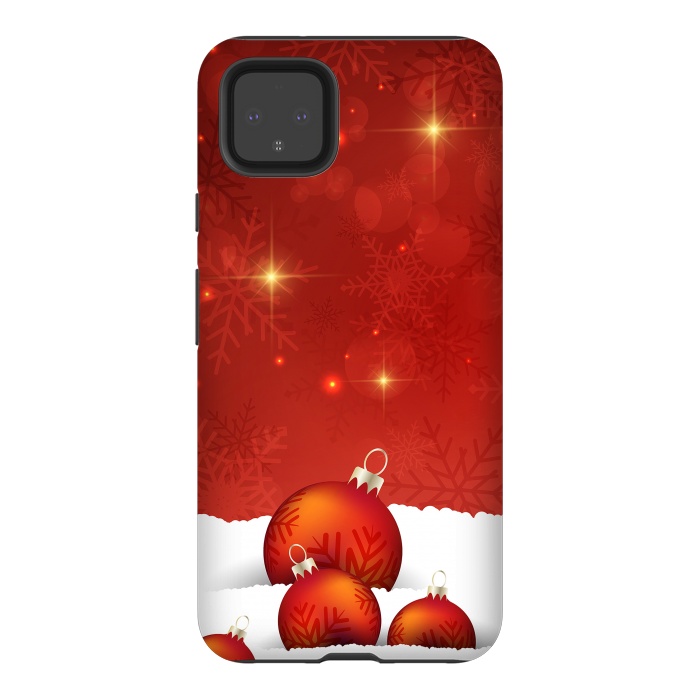 Pixel 4XL StrongFit Red Christmas by Texnotropio