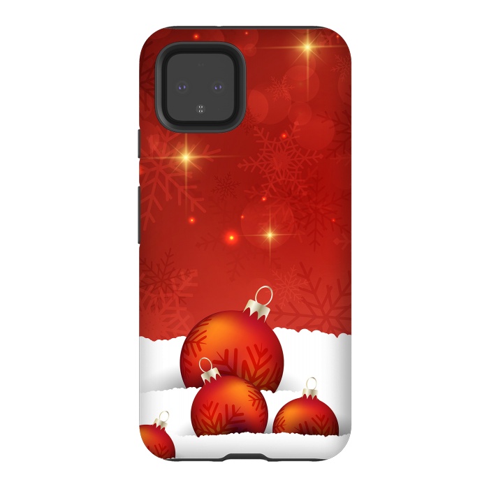 Pixel 4 StrongFit Red Christmas by Texnotropio