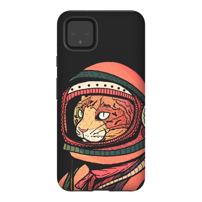 Pixel 4XL StrongFit The ginger space cat by Steve Wade (Swade)