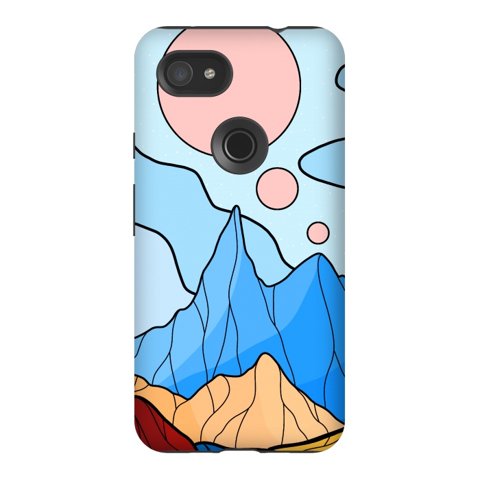 Pixel 3AXL StrongFit The 3 moons and the blue peak by Steve Wade (Swade)