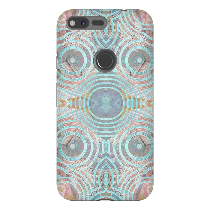 Pixel XL StrongFit Pastel playful African inspired circle sketch pattern by Oana 