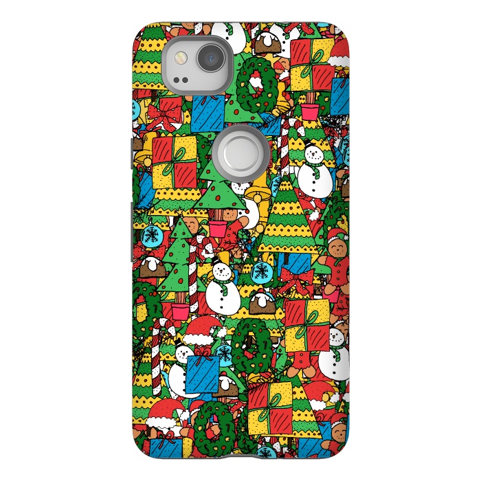Pixel 2 StrongFit Merry Christmas pattern by Steve Wade (Swade)