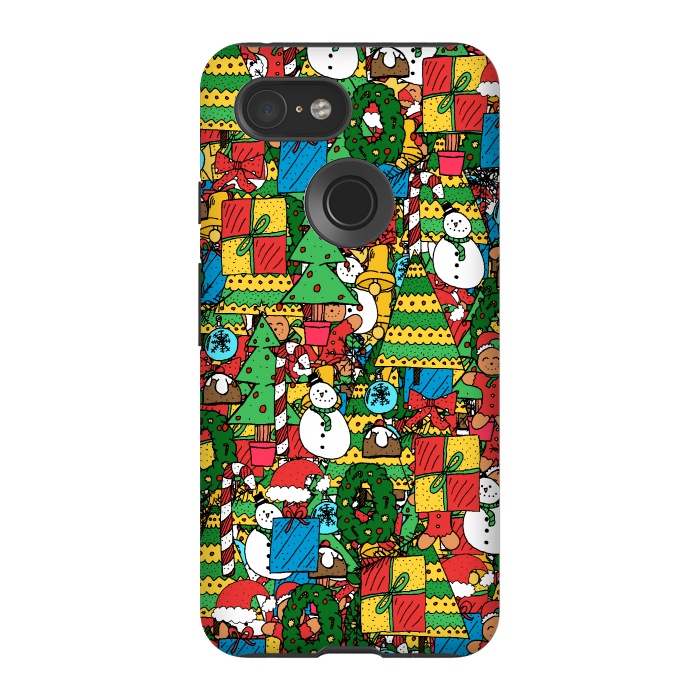 Pixel 3 StrongFit Merry Christmas pattern by Steve Wade (Swade)