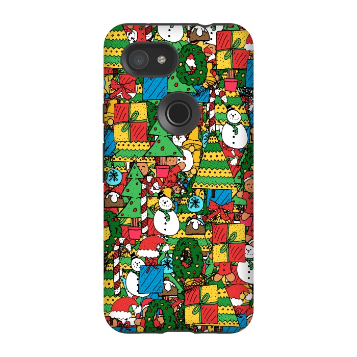 Pixel 3A StrongFit Merry Christmas pattern by Steve Wade (Swade)