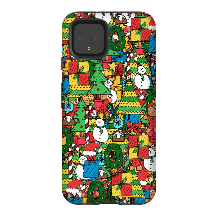 Pixel 4 StrongFit Merry Christmas pattern by Steve Wade (Swade)