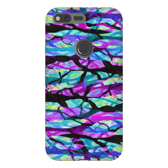 Pixel XL StrongFit Abstract Trees Digital Art G551 by Medusa GraphicArt