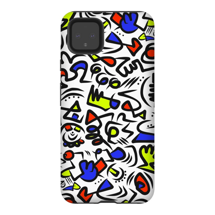Pixel 4XL StrongFit Mondrian Abstract by Hanny Agustine
