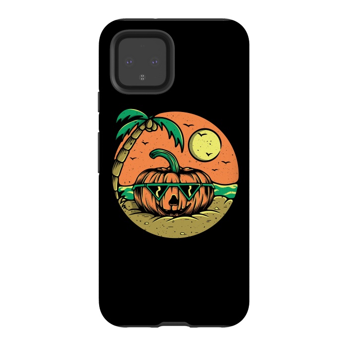 Pixel 4 StrongFit Pumpkin Summer by Afif Quilimo