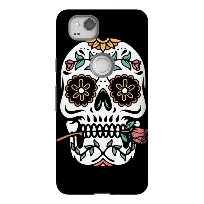 Pixel 2 StrongFit Mexican Skull by Afif Quilimo