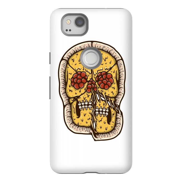 Pixel 2 StrongFit pizza Skull by Afif Quilimo