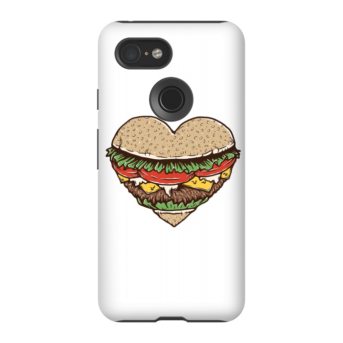 Pixel 3 StrongFit Hamburger Lover by Afif Quilimo