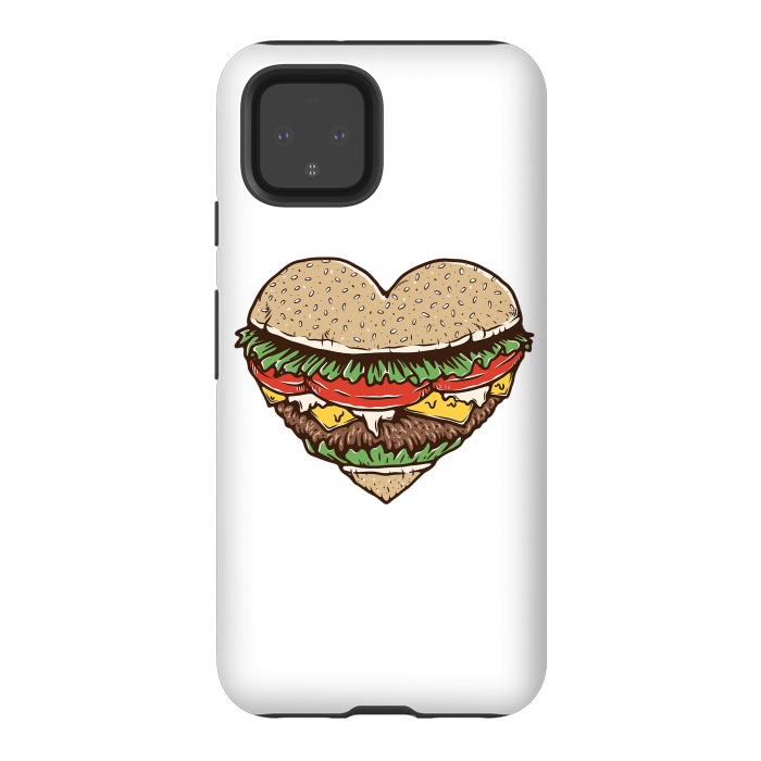 Pixel 4 StrongFit Hamburger Lover by Afif Quilimo