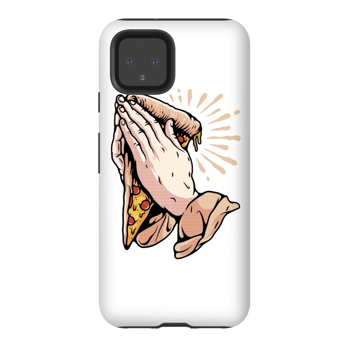 Pixel 4 StrongFit Pray for Pizza by Afif Quilimo