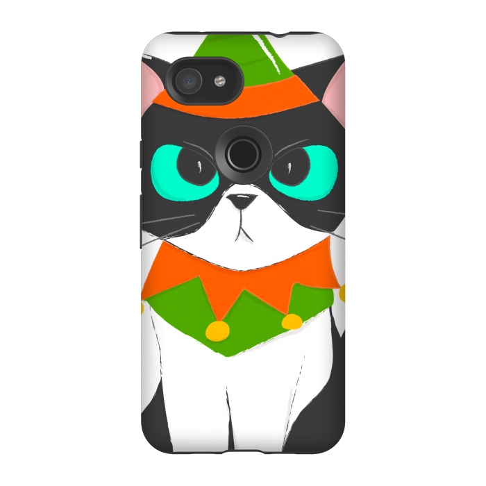 Pixel 3A StrongFit funny kitty by haroulita