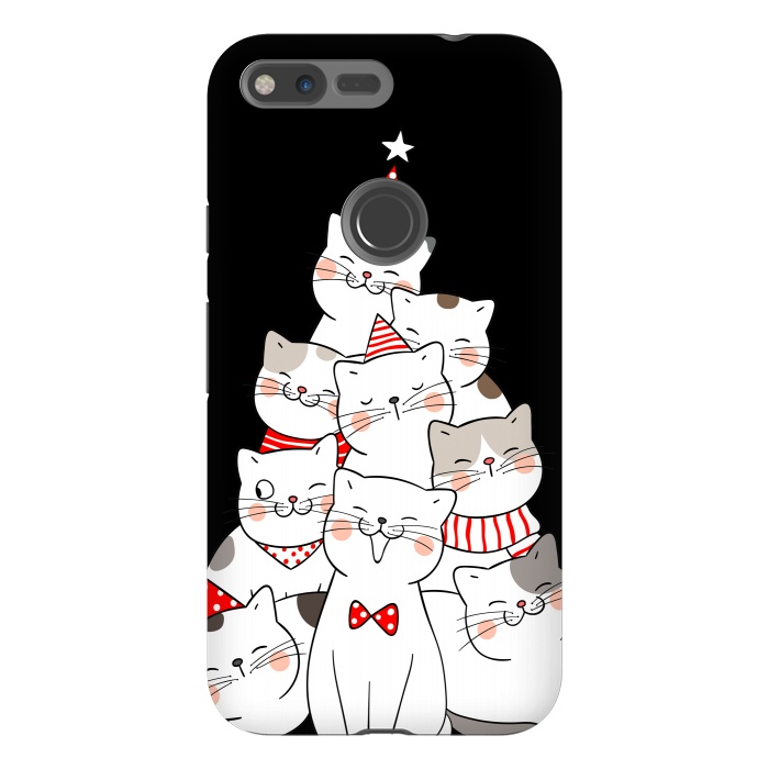 Pixel XL StrongFit christmas cats by haroulita
