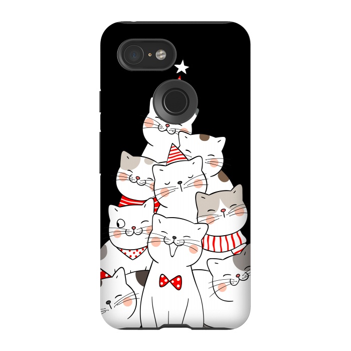 Pixel 3 StrongFit christmas cats by haroulita