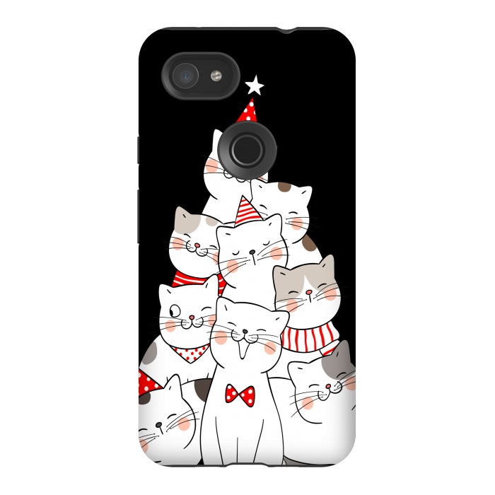 Pixel 3AXL StrongFit christmas cats by haroulita
