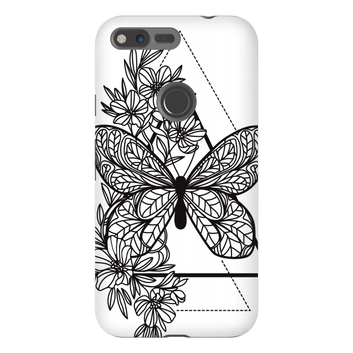 Pixel XL StrongFit bw butterfly by haroulita