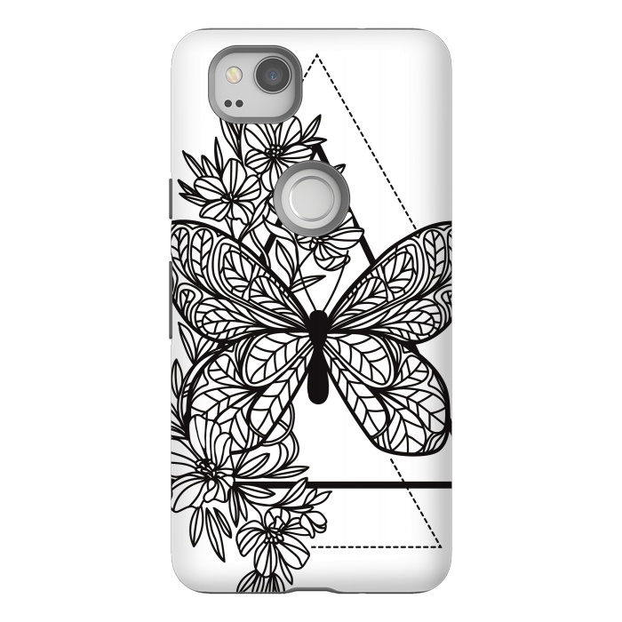 Pixel 2 StrongFit bw butterfly by haroulita