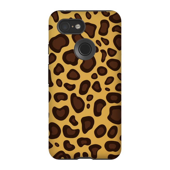 Pixel 3 StrongFit animal print leopard by haroulita