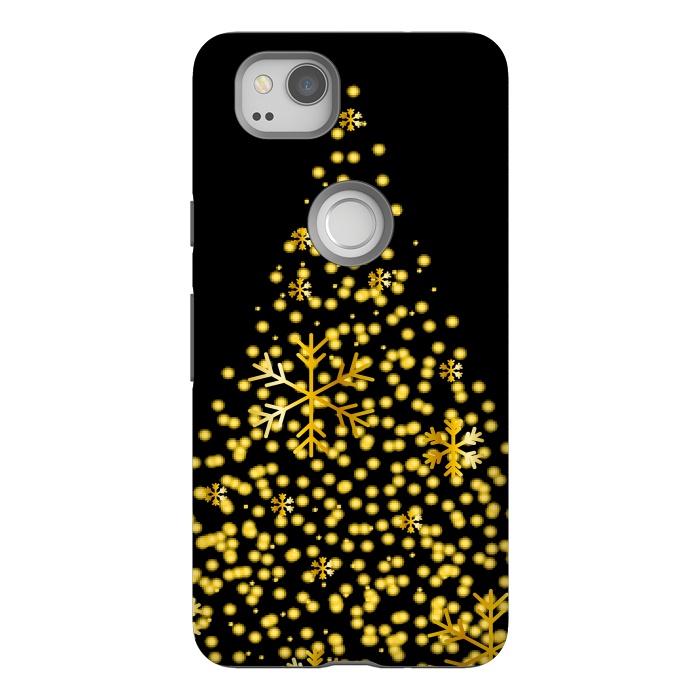 Pixel 2 StrongFit golden christmas tree by haroulita