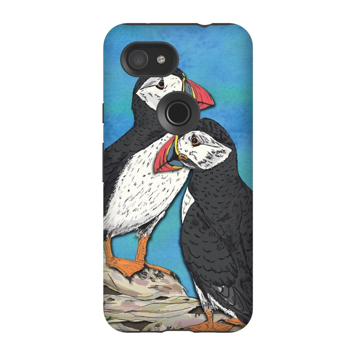 Pixel 3A StrongFit Puffin Perfection by Lotti Brown
