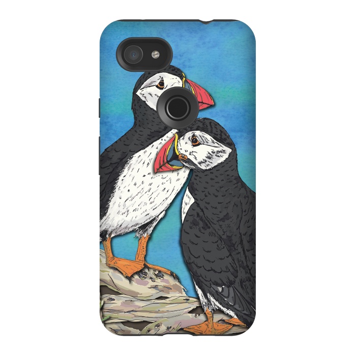 Pixel 3AXL StrongFit Puffin Perfection by Lotti Brown