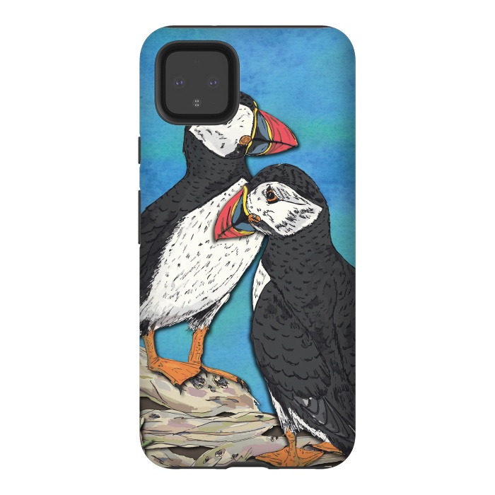 Pixel 4XL StrongFit Puffin Perfection by Lotti Brown