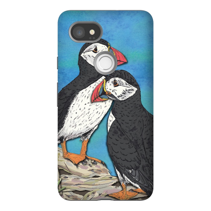 Pixel 2XL StrongFit Puffin Perfection by Lotti Brown