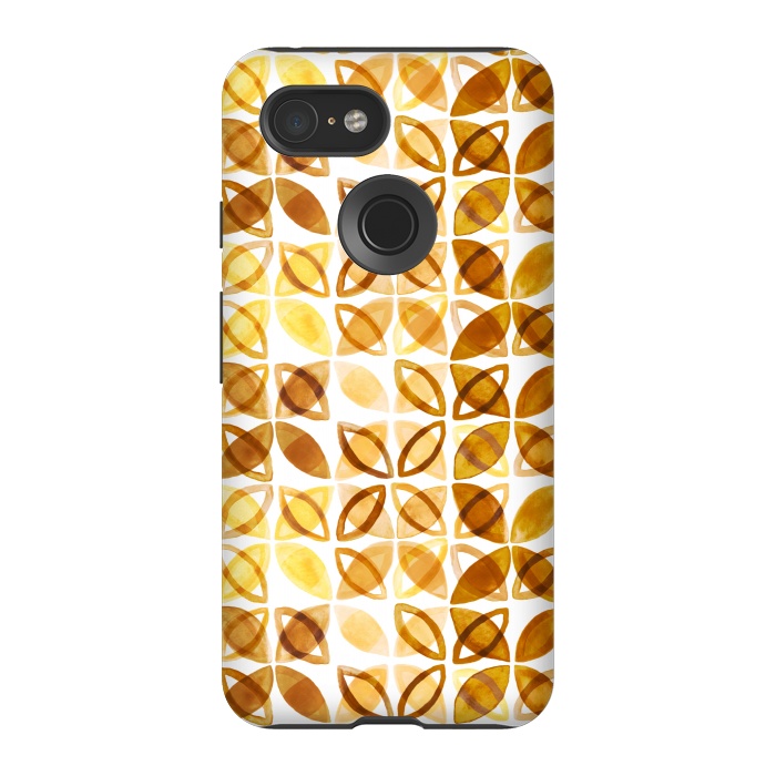Pixel 3 StrongFit 70's Watercolor Pattern  by Tigatiga