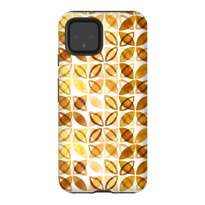 Pixel 4 StrongFit 70's Watercolor Pattern  by Tigatiga