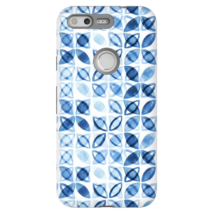 Pixel StrongFit Blue Watercolor Pattern  by Tigatiga
