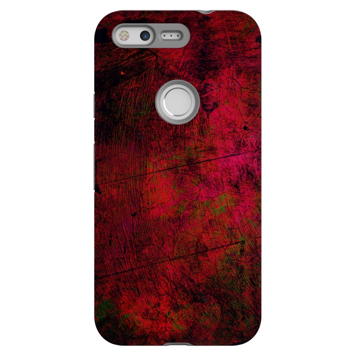 Pixel StrongFit Red abstract grunge textured design by Josie