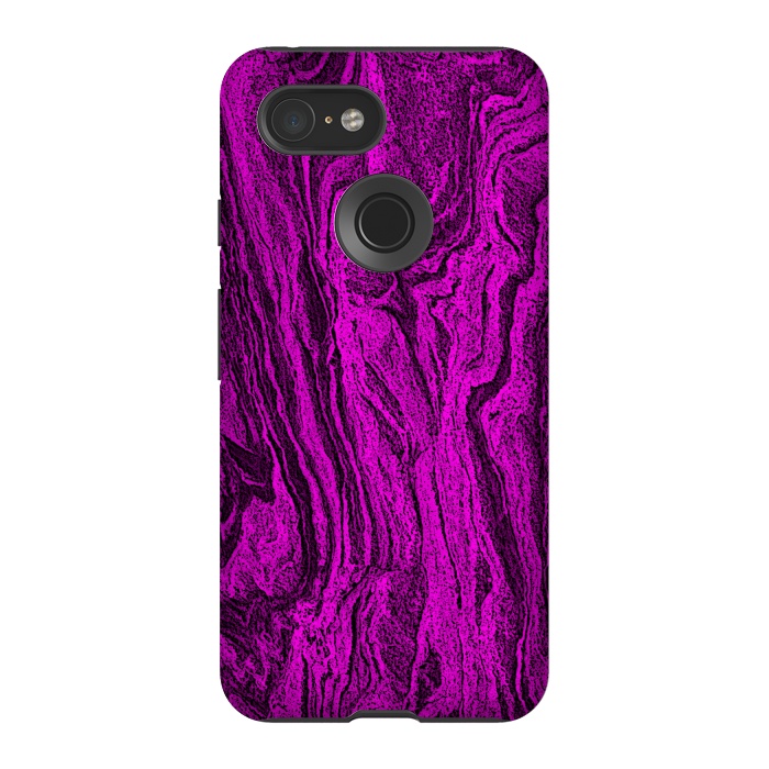 Pixel 3 StrongFit Purple designer marble textured design by Josie