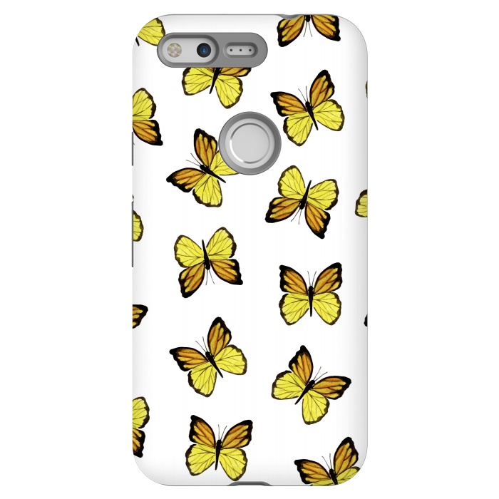 Pixel StrongFit Yellow butterflies by Julia Badeeva