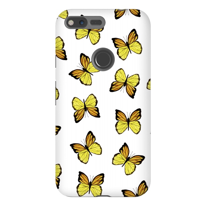 Pixel XL StrongFit Yellow butterflies by Julia Badeeva