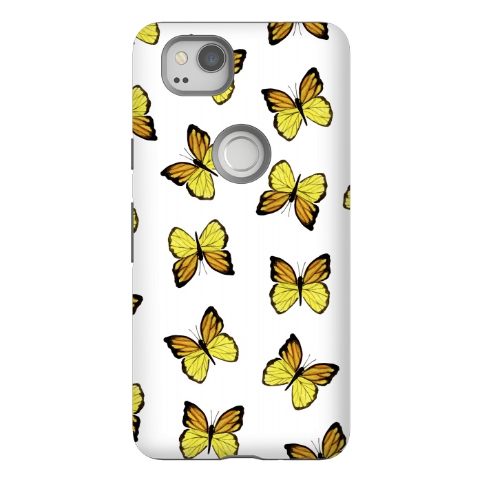 Pixel 2 StrongFit Yellow butterflies by Julia Badeeva