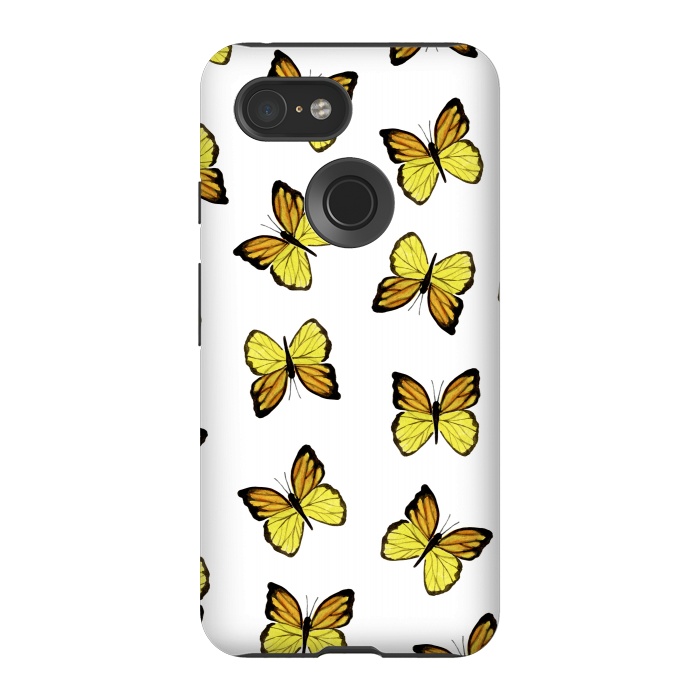 Pixel 3 StrongFit Yellow butterflies by Julia Badeeva