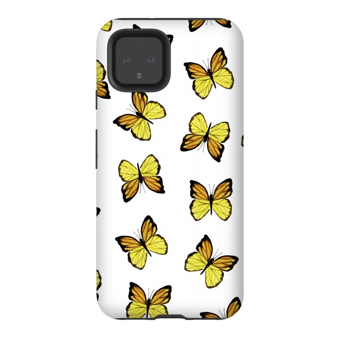Pixel 4 StrongFit Yellow butterflies by Julia Badeeva