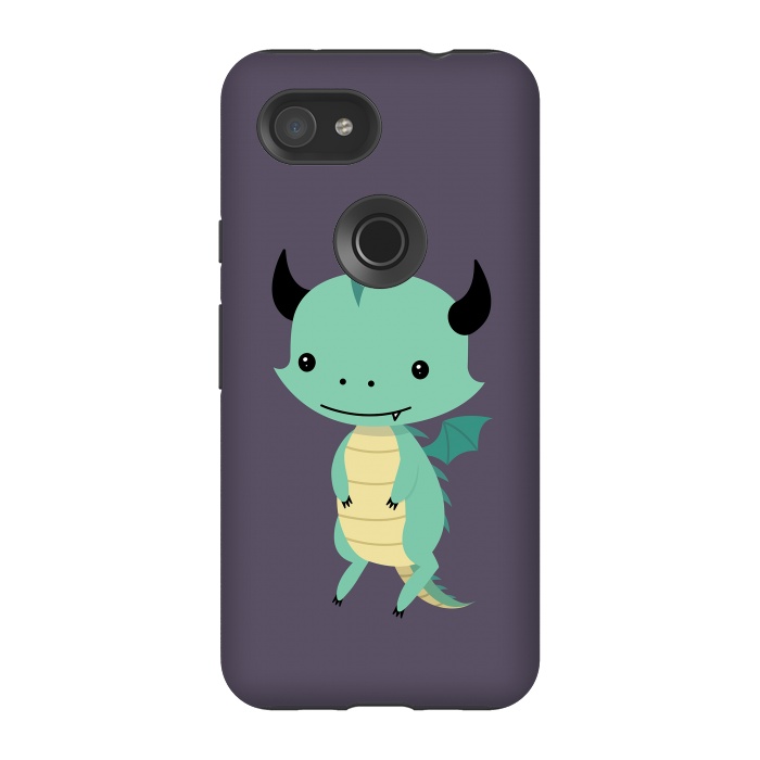 Pixel 3A StrongFit Cute dragon by Laura Nagel