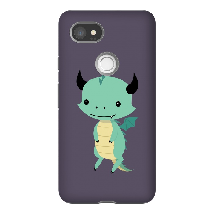 Pixel 2XL StrongFit Cute dragon by Laura Nagel