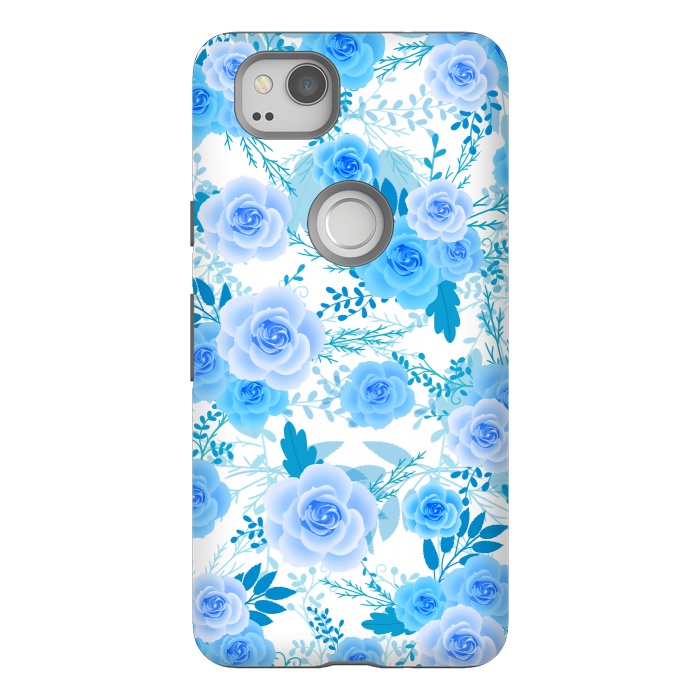 Pixel 2 StrongFit Blue roses by Jms