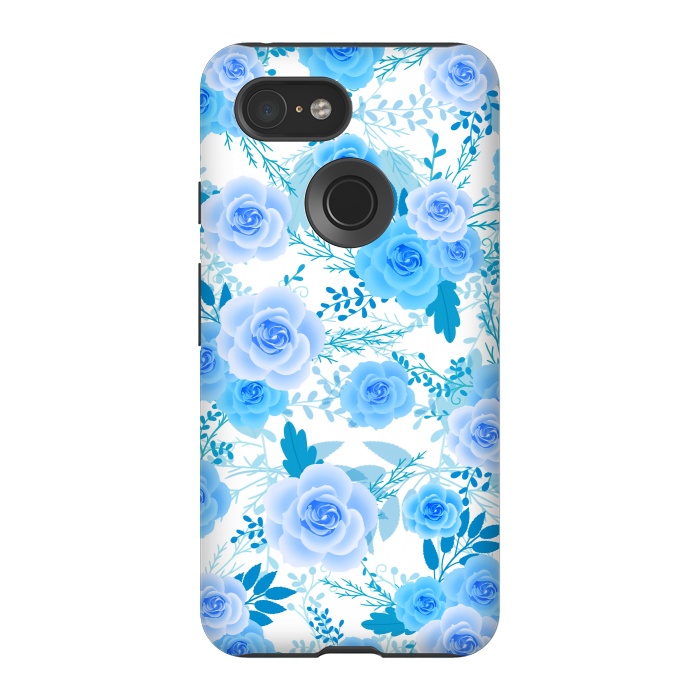 Pixel 3 StrongFit Blue roses by Jms
