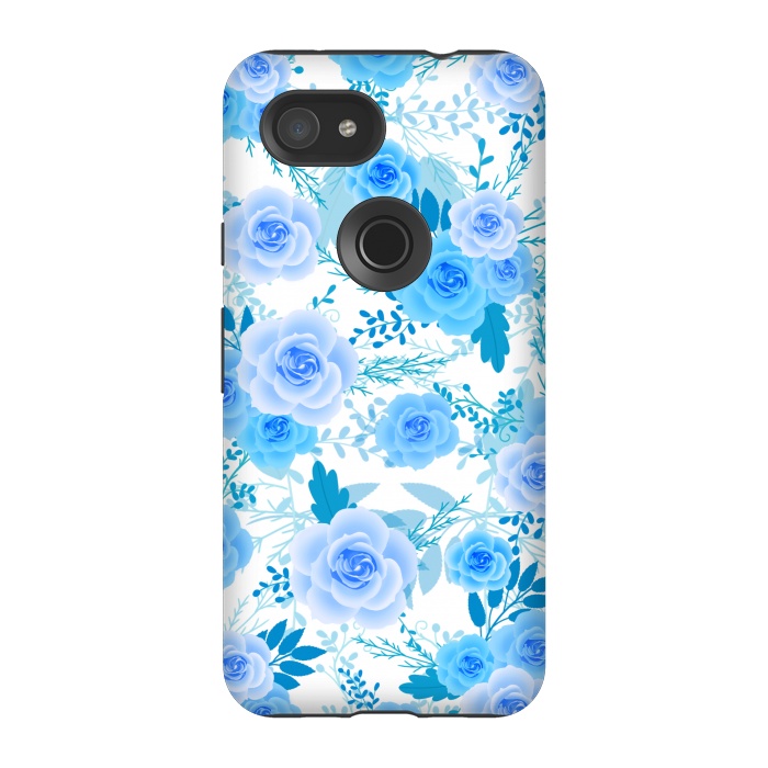 Pixel 3A StrongFit Blue roses by Jms