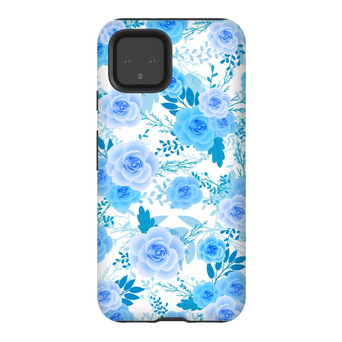 Pixel 4 StrongFit Blue roses by Jms