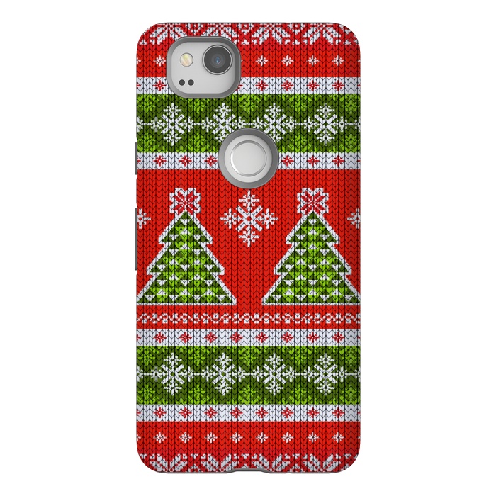 Pixel 2 StrongFit Ugly christmas sweater pattern  by Winston