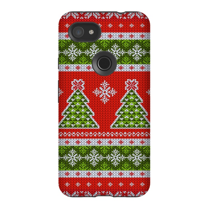 Pixel 3AXL StrongFit Ugly christmas sweater pattern  by Winston