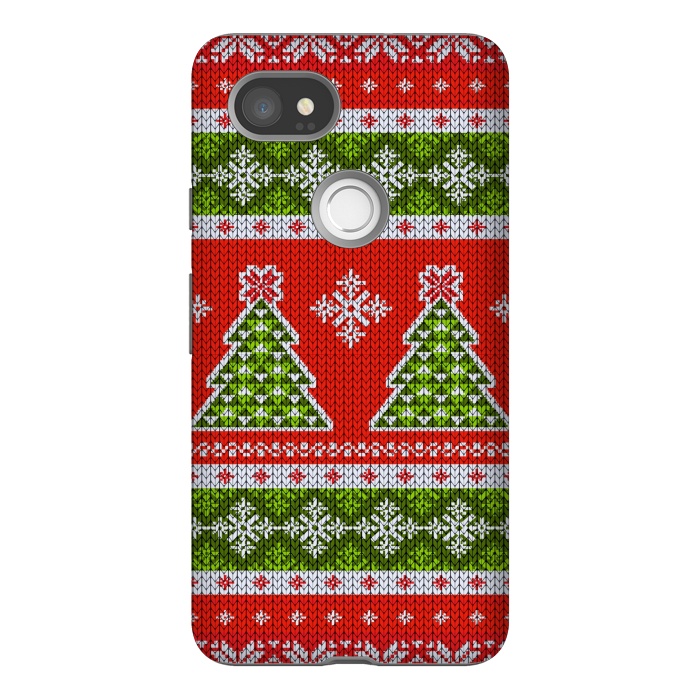 Pixel 2XL StrongFit Ugly christmas sweater pattern  by Winston