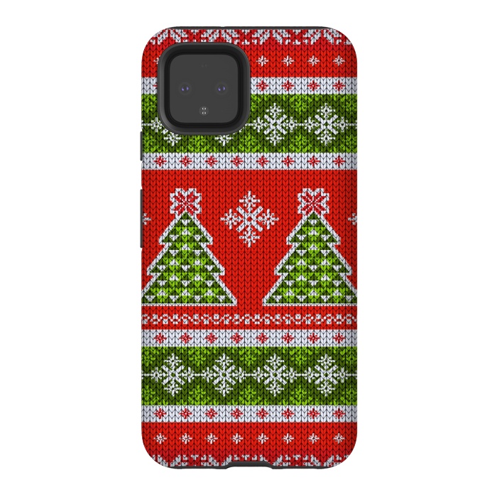 Pixel 4 StrongFit Ugly christmas sweater pattern  by Winston